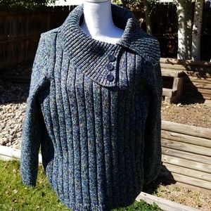 Stunning Multi Color1X C.J Banks Knitted Sweater.